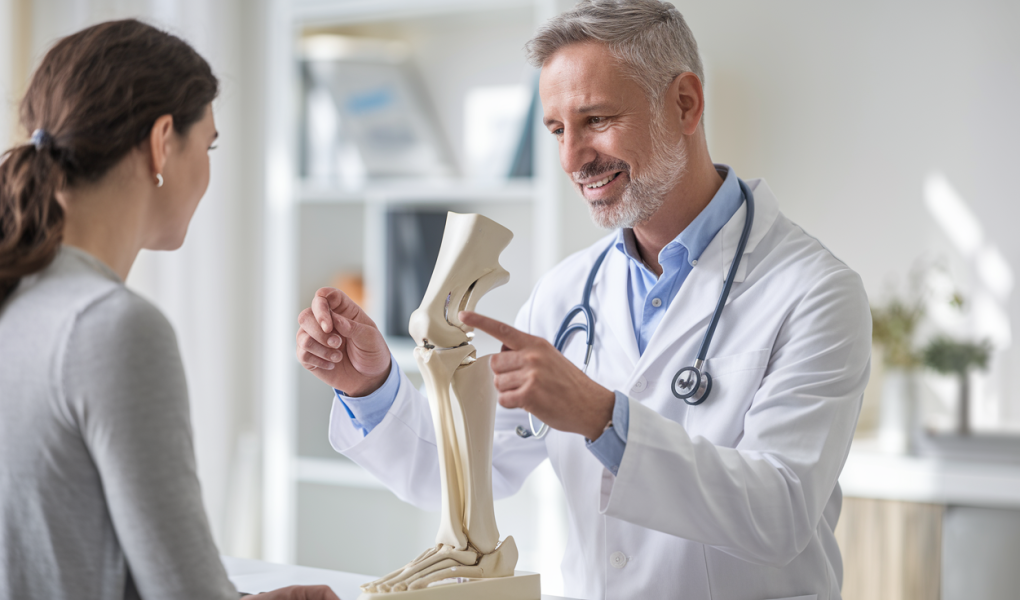 medecin-patient-modele-genou-consultation