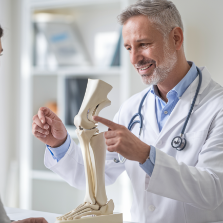 medecin-patient-modele-genou-consultation