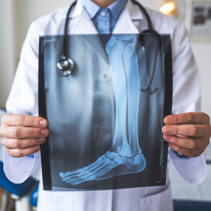 professionnel-sante-blouse-radiographie-jambe