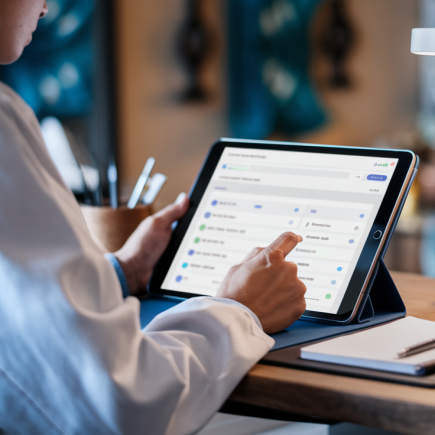 professionnel-sante-bureau-tablette-numerique