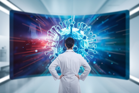 medecin-blouse-tableau-numerique-covid