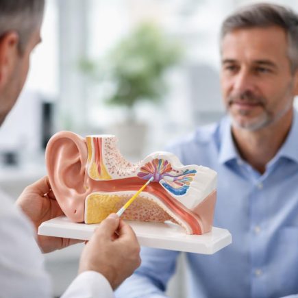 medecin-modele-anatomique-oreille-patient