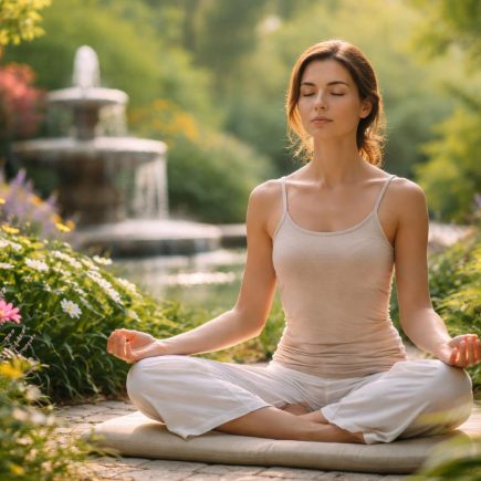 personne-meditation-jardin-plantes-fleurs