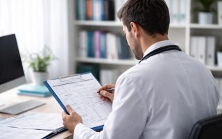 professionnel-sante-dossiers-bureau-etageres