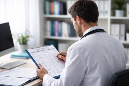 professionnel-sante-dossiers-bureau-etageres