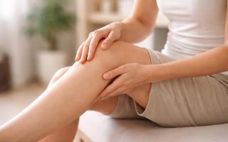 personne-focus-mollet-arriere-plan-flou